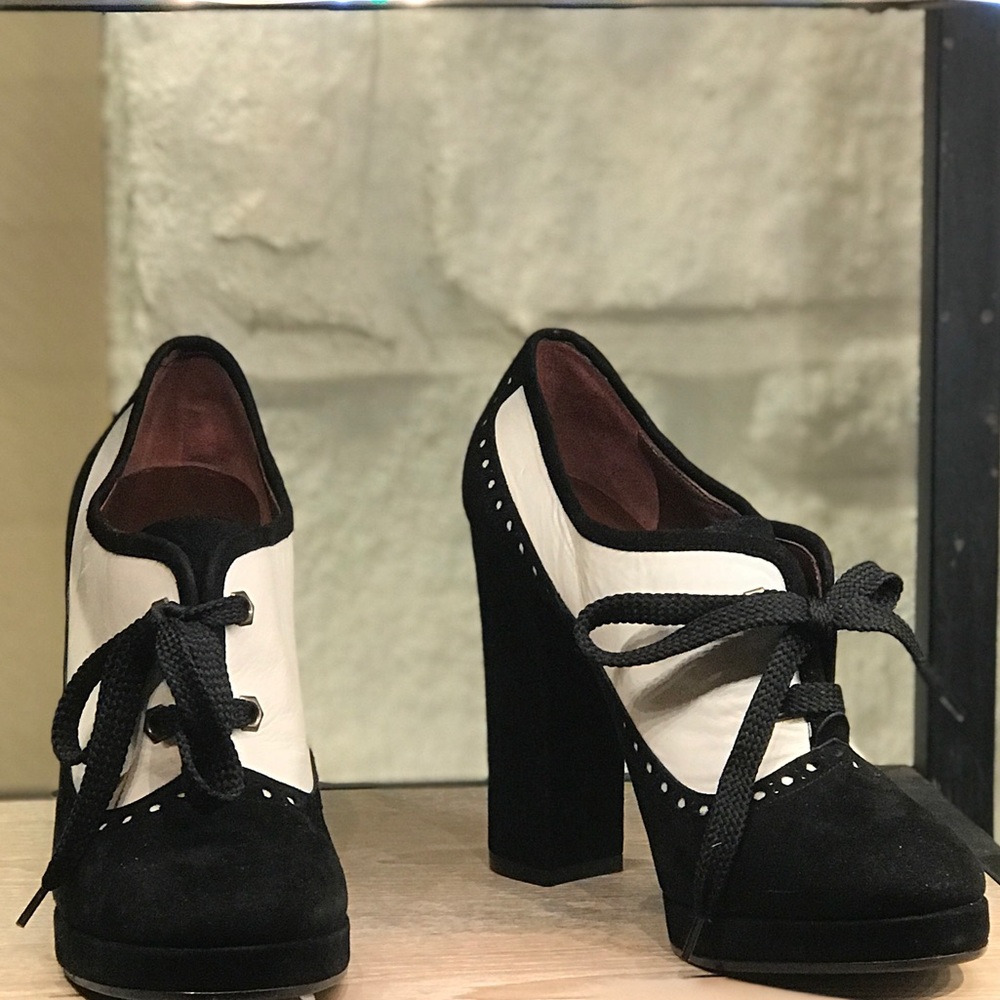 MARC by MARC JACOBS Suede & Leather Brogue Booties